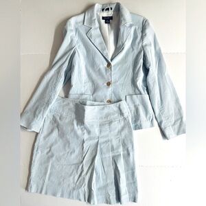 Eddie Bauer Seercuker Skirt Suit Set